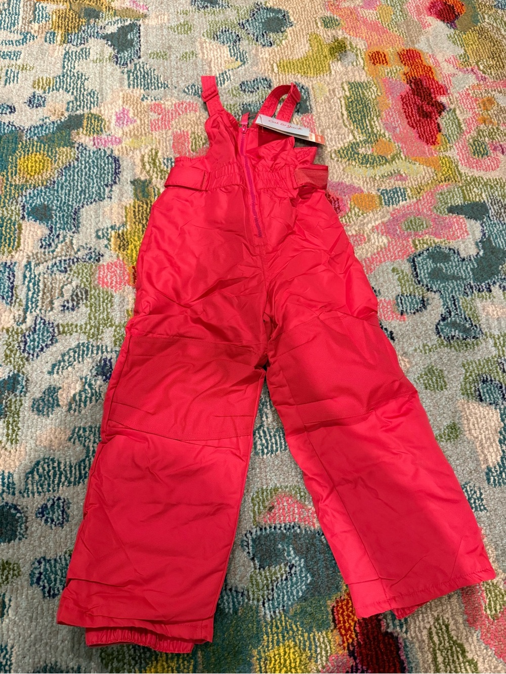 Kids Waterproof Snow Bibs - Pink